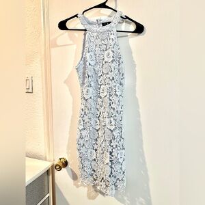 Lulus Light Blue Sleeveless Lace Midi Dress